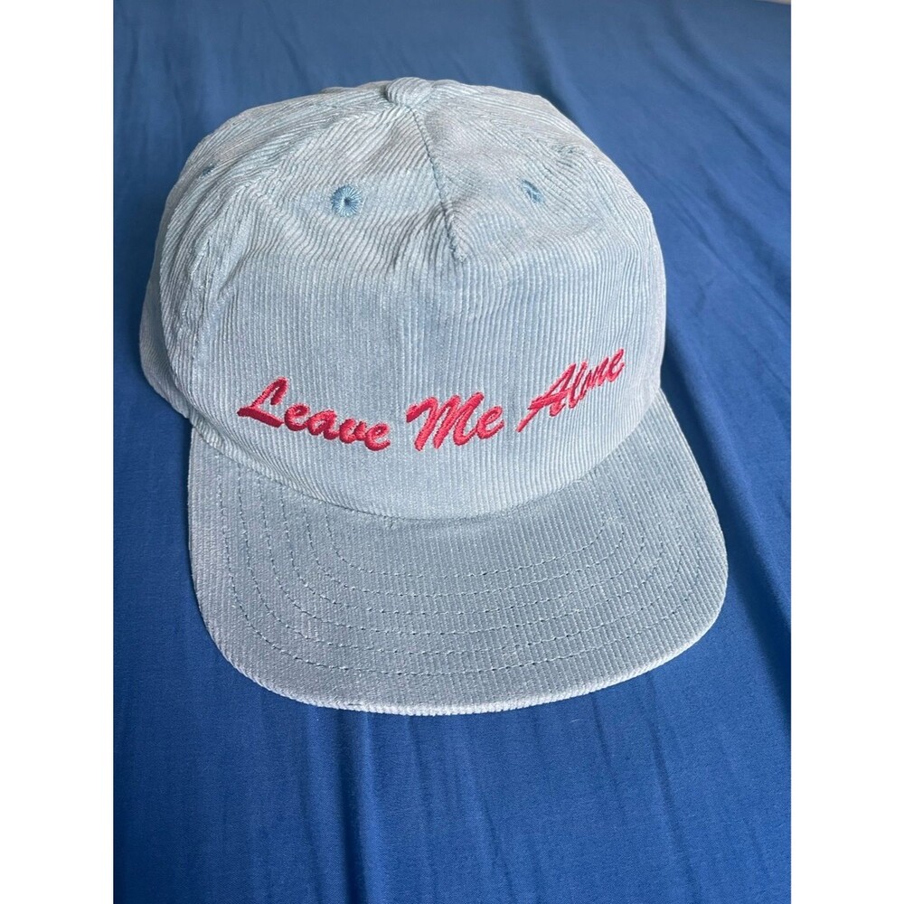 Daydreamer Leave Me Alone Blue Corduroy Dad Embroidered Baseball Hat NEW